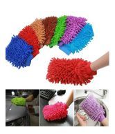 Double Sided Micro fiber Premium Wash Mitt Gloves - Buy 1 Get 1 Free