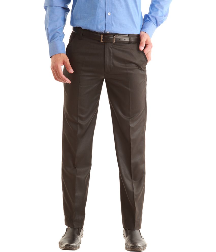 brown formal pants