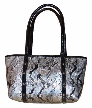 ABC Gray Zip Shoulder Bag