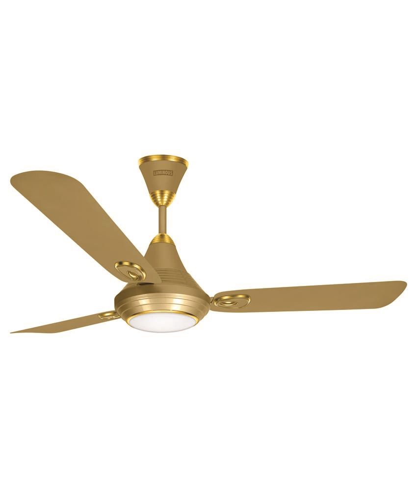 Luminous 1200 mm Lumaire Underlight Ceiling Fan-Silky Gold with Remote ...