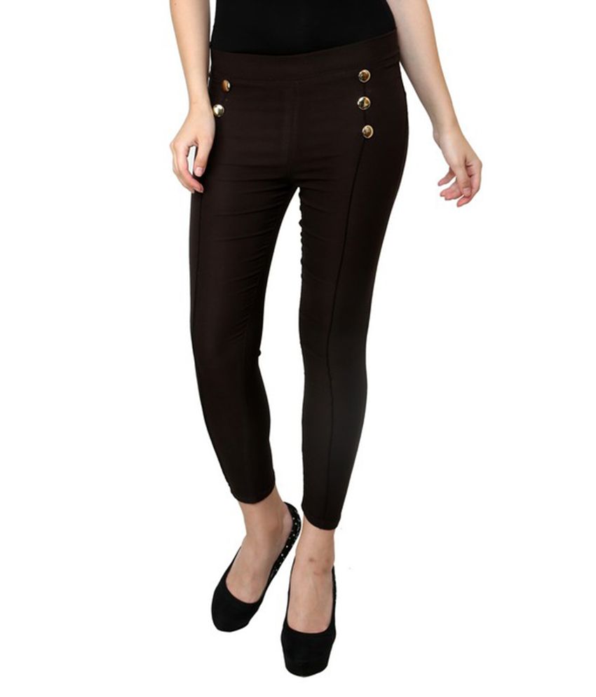 brown jeggings womens