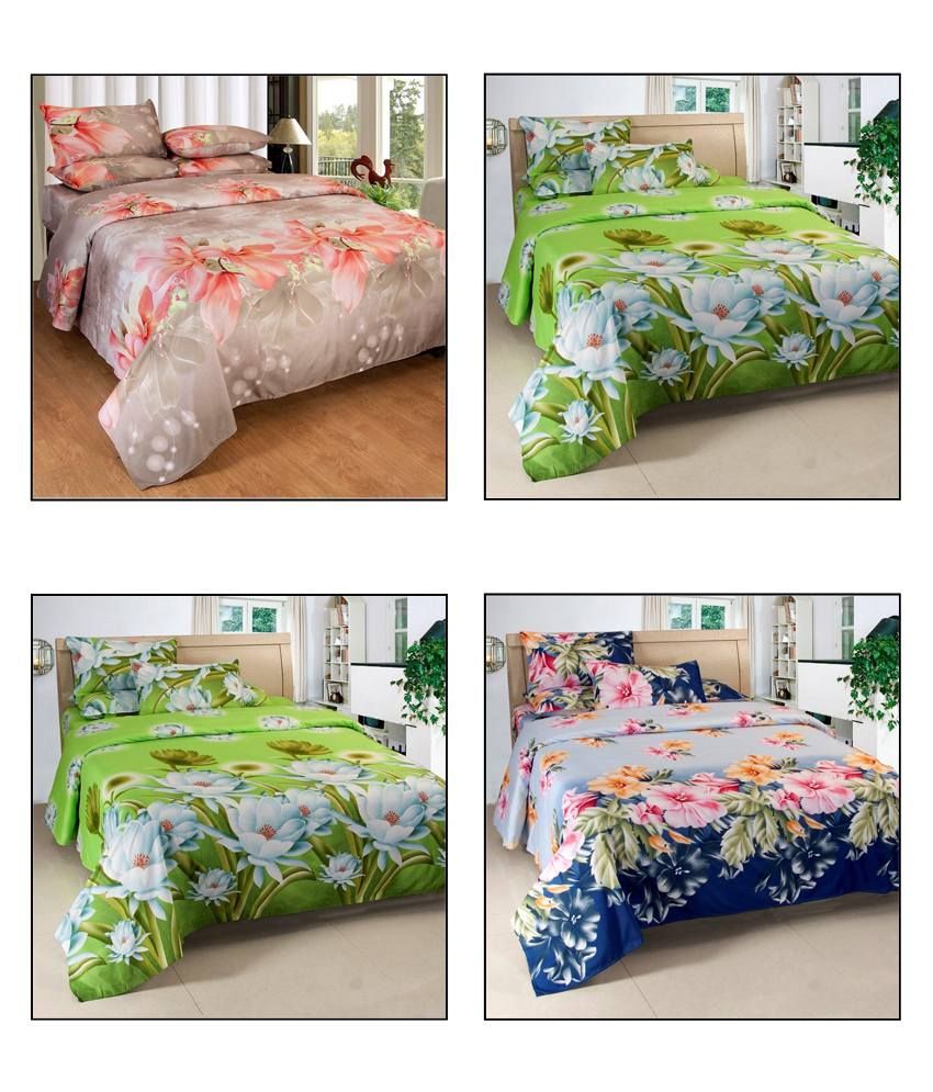 What To Look For In Bed Sheets | vertex good looking multicolour 3d floral double bed What To Look For In Bed Sheets | vertex good looking multicolour 3d floral double bed