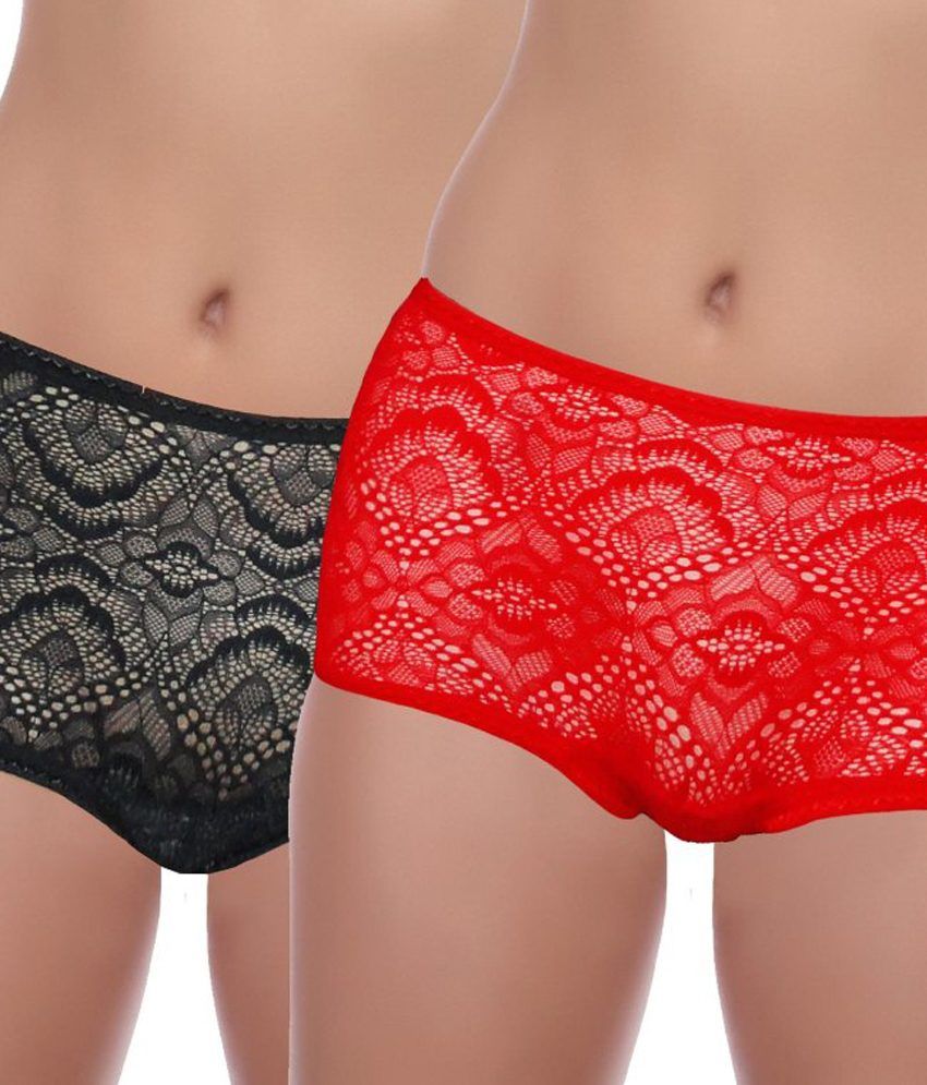 Buy Selfcare Multi Color NylonLycra Panties Pack of 2 Online at Best