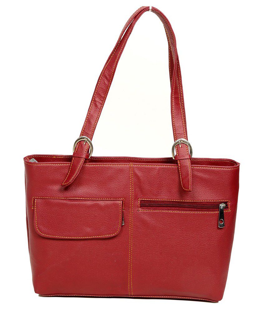 Buy Indian Style Maroon Leather Handbag at Best Prices in India - Snapdeal