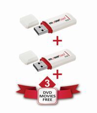 MoserBaer Knight 8 GB Pendrive Pack-2 White