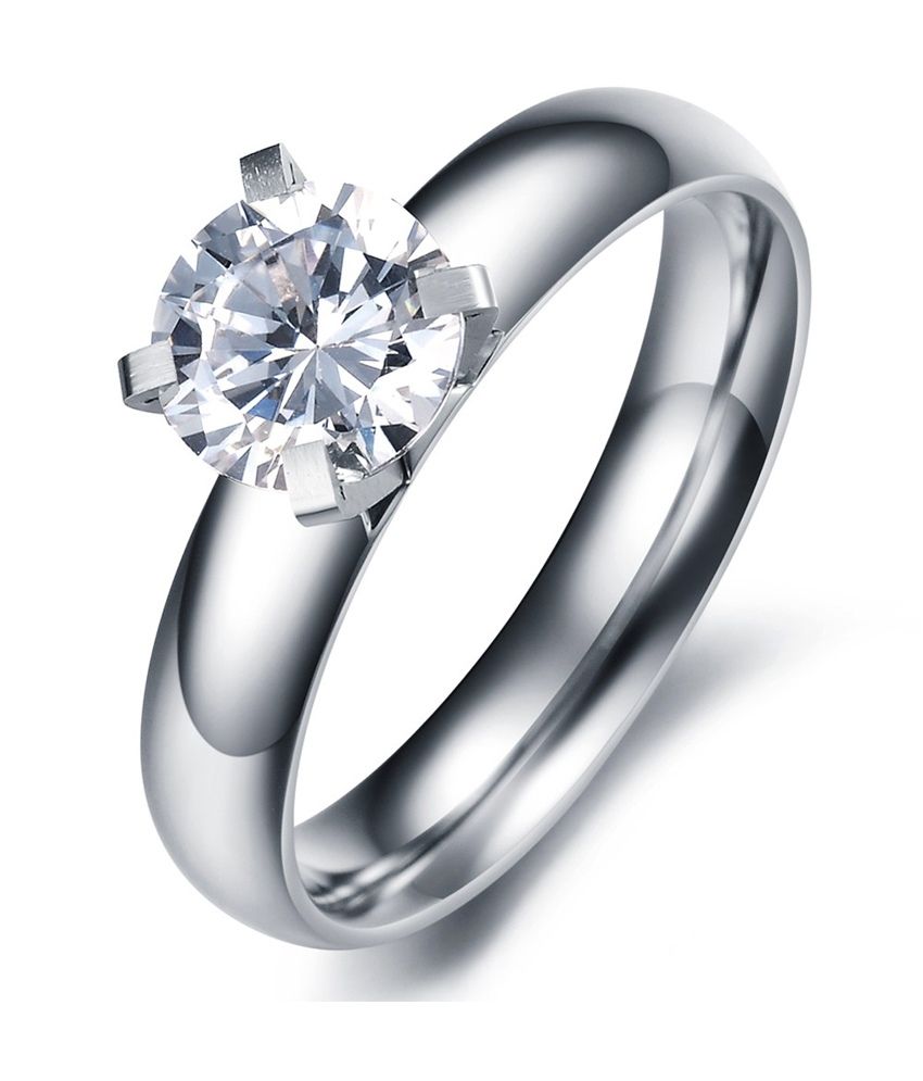 RM Jewellers CZ 92.5 Sterling Pure Silver American Diamond Ring Buy RM