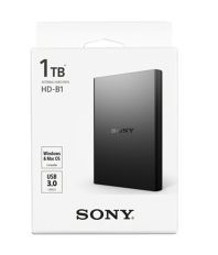 Sony HD-B1 1TB External Slim Hard Disk - Black