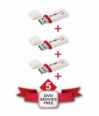 MoserBaer Knight 8 GB Pendrive Pack-3 White