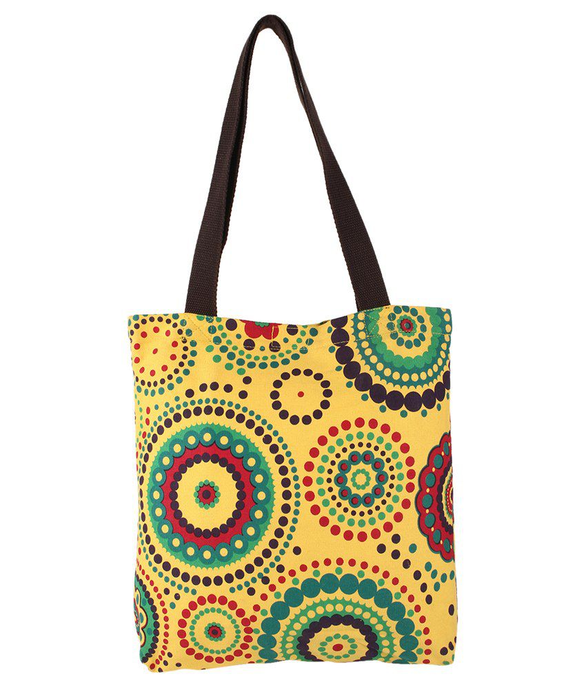 ... 16 bags luggage women s handbags anekaant yellow canvas cloth tote bag