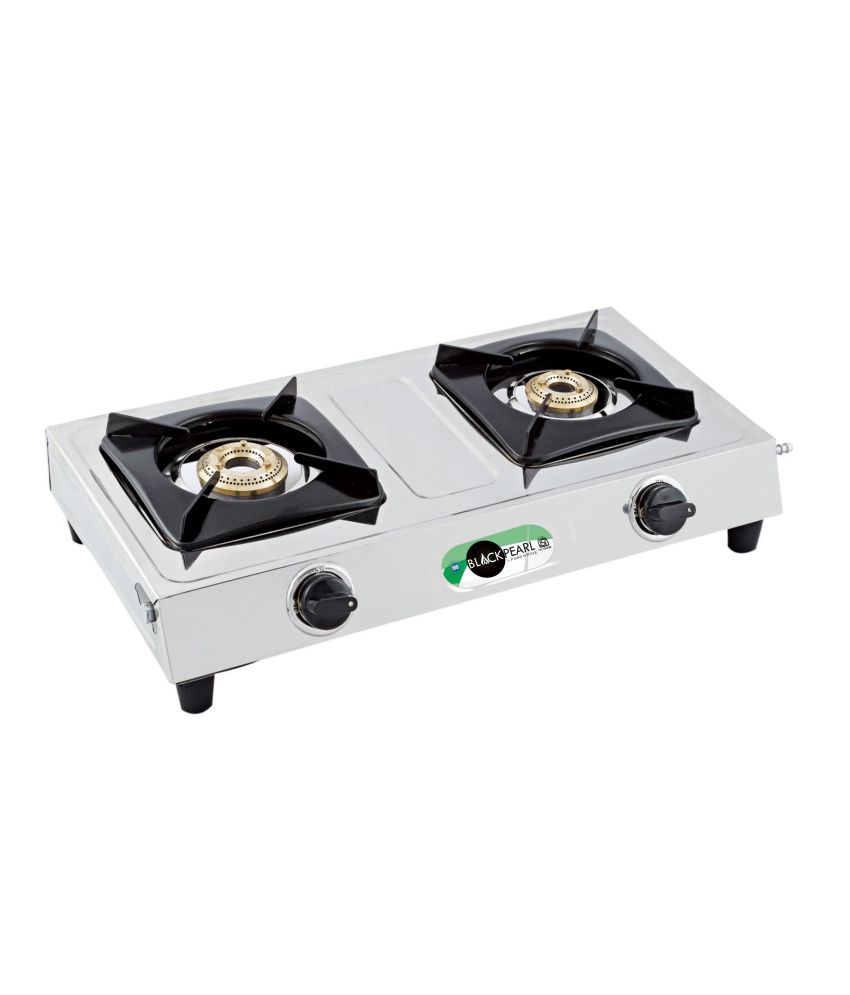  Black Pearl Plasma Double Burner Stainless Steel Gas Stove Rs.999 From Snapdeal