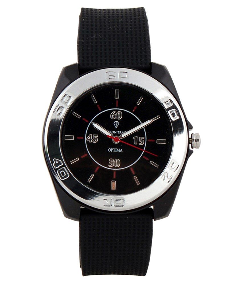 Optima Black Wrist Watch Price in India Buy Optima Black Wrist Watch