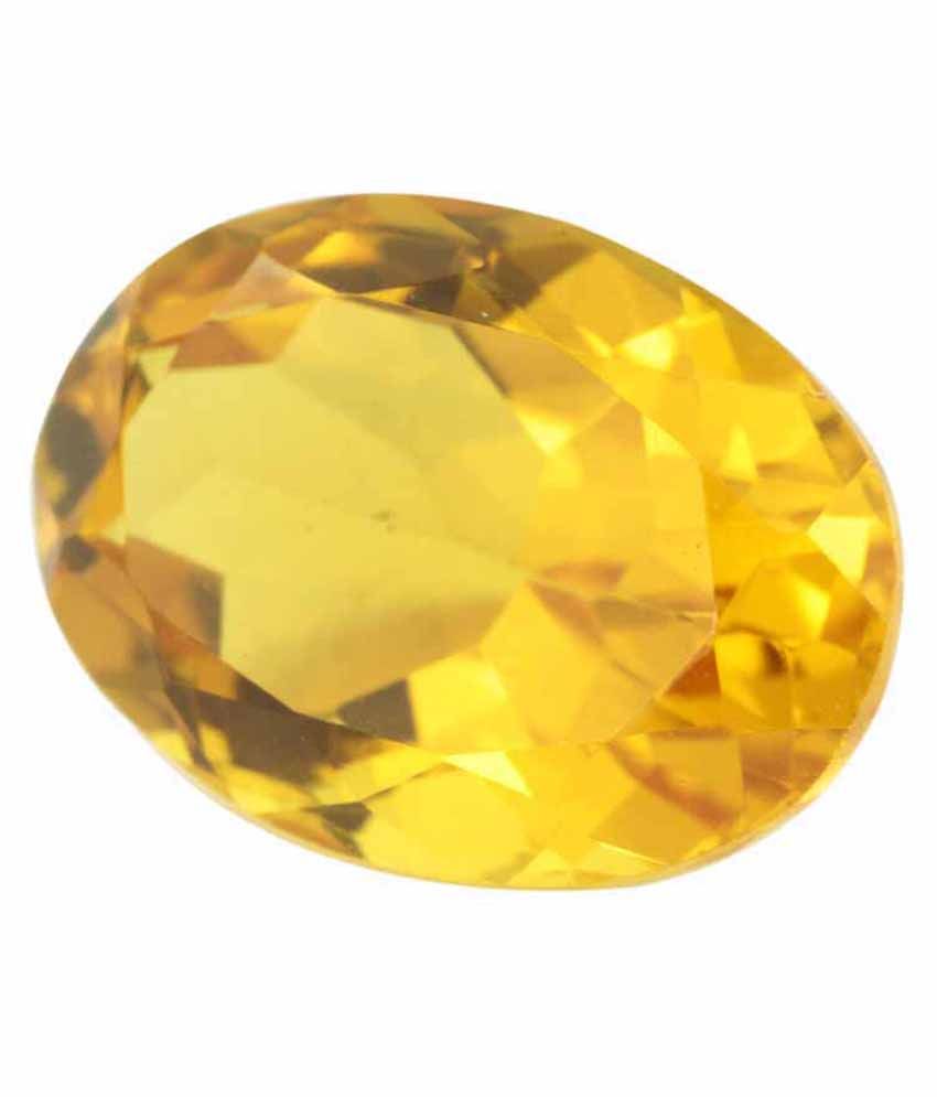 Avaatar Yellow 13 55 Ratti Faceted Oval Citrine Sunehla Semi Precious