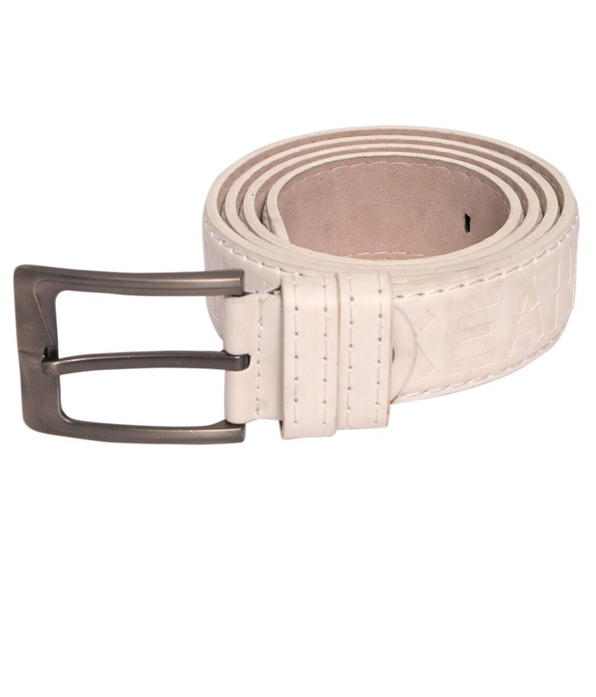 Scotlane White White Leather Casual Belt For Men: Buy Online at Low Price in India - Snapdeal