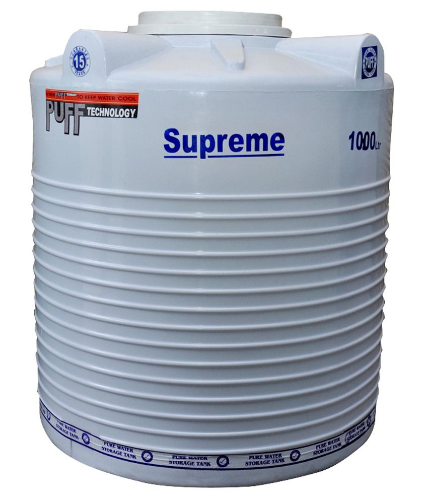 Buy Supreme White Plastic Water Tank - 1000 Ltr Online at Low Price in