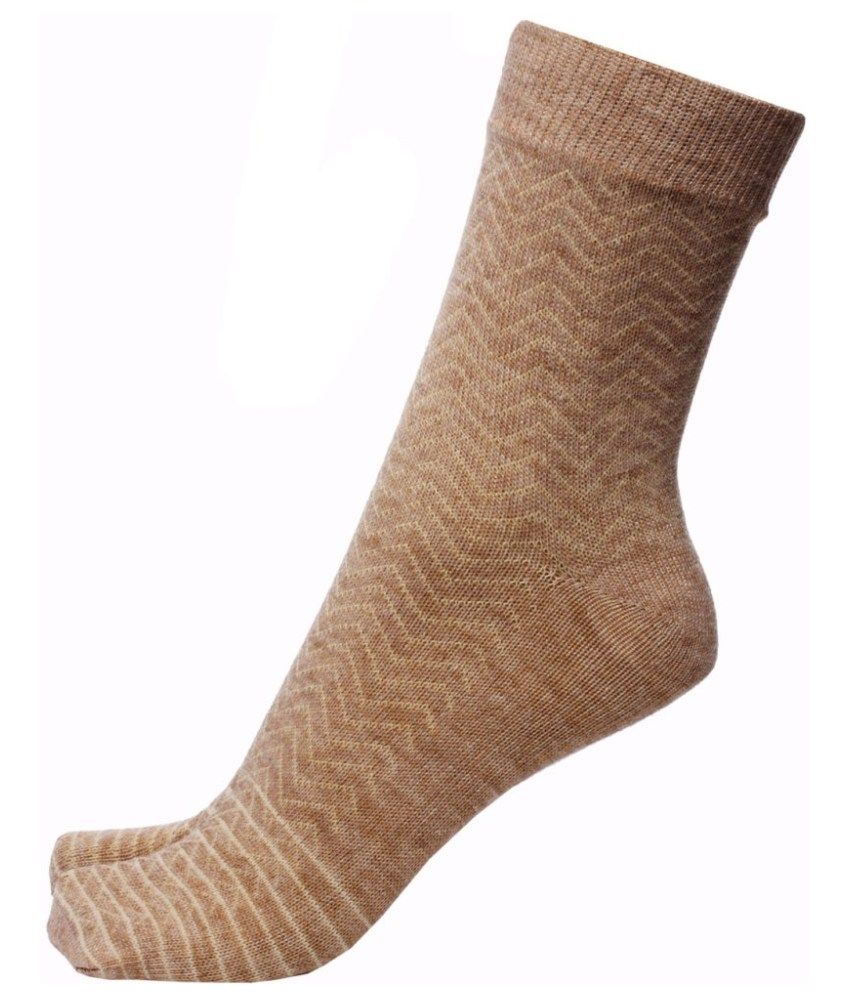 Simon Women S Beige Crew Length Thumb Socks Pair Pack Buy Online