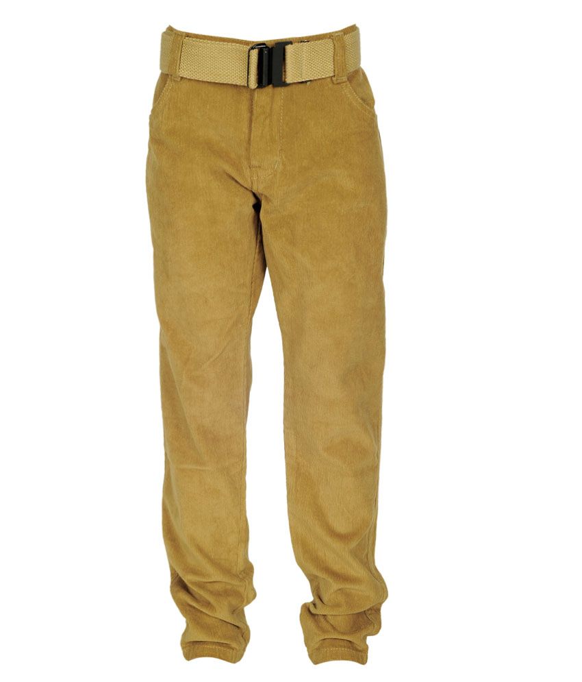 Scoot! Beige Corduroy Regular Fit Pant - Buy Scoot! Beige Corduroy Regular Fit Pant Online at 