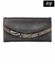 Ivy Designer Black Double Flap Clutch