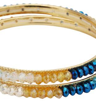 Nisa Pearls Exuberant Multi-coloured Crystal Bangle