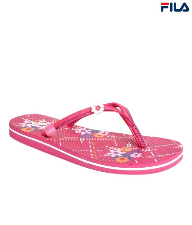 pink fila slippers