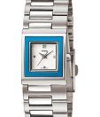 Casio Stylish Blue Bezel Steel Watch