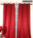 Deco Window Plain Red Curtain