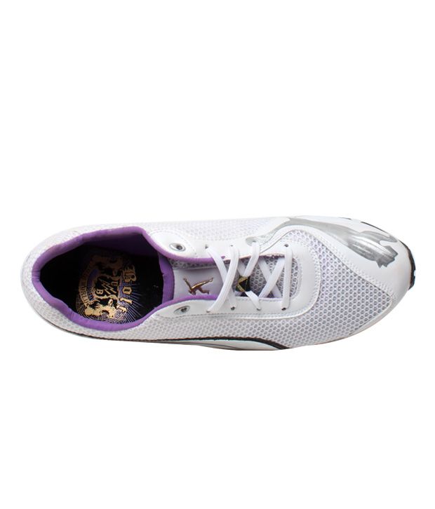 Puma Active White & Purple Sports Shoes