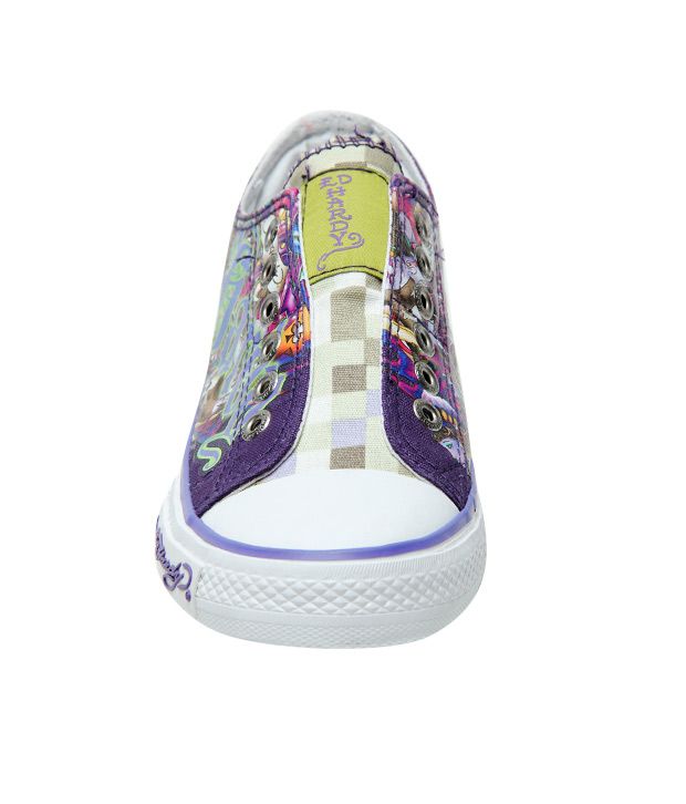Ed Hardy Purple Tiger Tattoo Canvas Shoes
