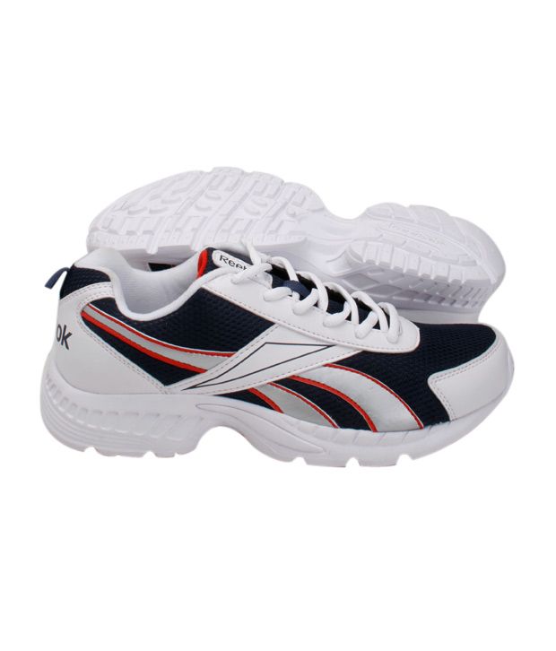 Reebok Lite Runner White & Blue Running Shoes