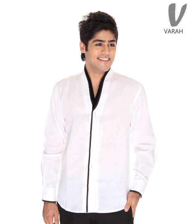 Varah White Linen Shirt