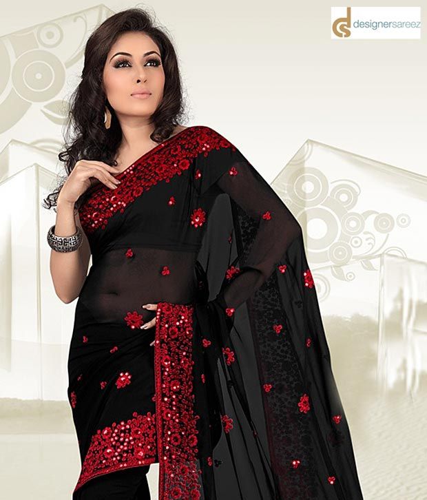 Designersareez Stunning Black Saree