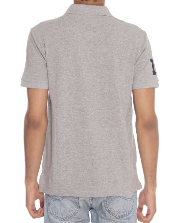 Polo Club of British Columbia Grey Melange Polo T-Shirt