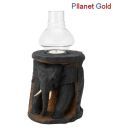 Pllanet Gold Elephant T-lite Holder
