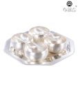 Ojas Silver Plated Bowl Set With Hexagonal Tray- 9pcs