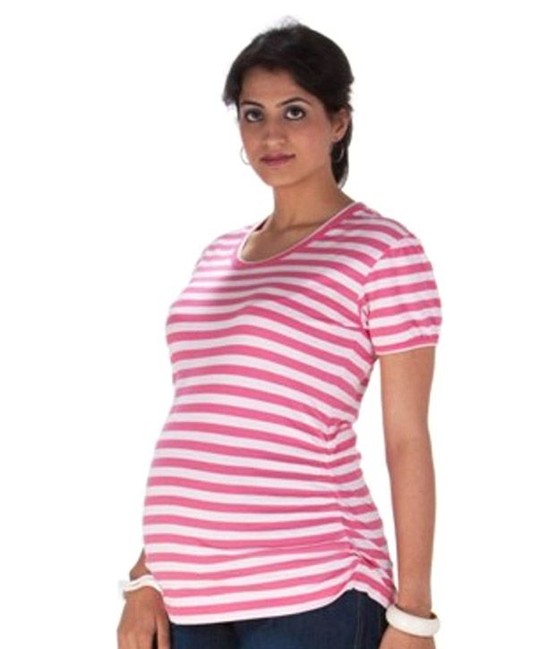 Morph Maternity Pink Striped Top