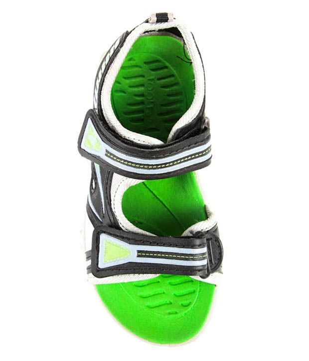 Liberty Footfun Black & Green Sandals