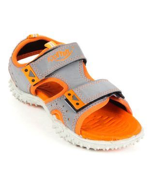 Liberty Footfun Grey & Orange Sandals