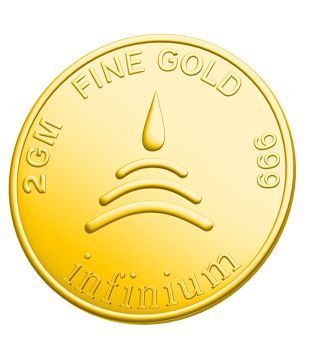 Infinium 24kt 2g 999 Purity ASSAY Certified Ganesh Gold Coin