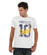 FREECULTR White Cotton Round T Shirt