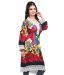 FNF Red Cotton Printed Kurti