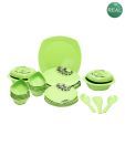 REAL Fluorescent Green Square 32 Pcs Dinner Set