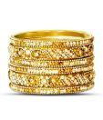 Aadya Exquisite Set Of Golden Lac Bangles