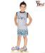 Yobro Grey & Light Blue Night Suit For Kids