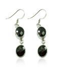 Sizzling Silver Finely Faceted Garnet Silver Earrings