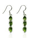 Sizzling Silver Lavish Peridot Studded Silver Earrings