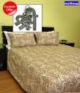 meSleep Comfy n Lustrous Double Bed Sheet Set With a Freebie