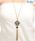 Diva Coloured Rhinestone Studded Modish Necklace