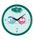 Clok Love Birds Wall Clock