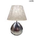 LightO Metal Base Lamp With Fabric Shade