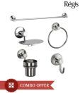 Jwell Classy Stainless Steel Bath Set - 5 Pcs