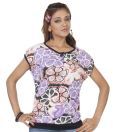 Raindrops Purple Printed Top